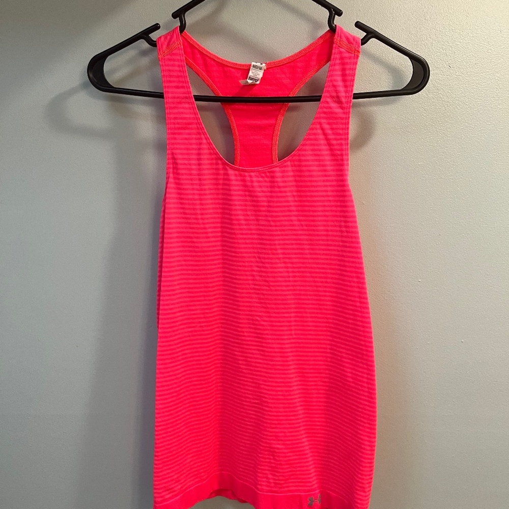 Hot Pink Under Armour Razorback Tank Top: Medium